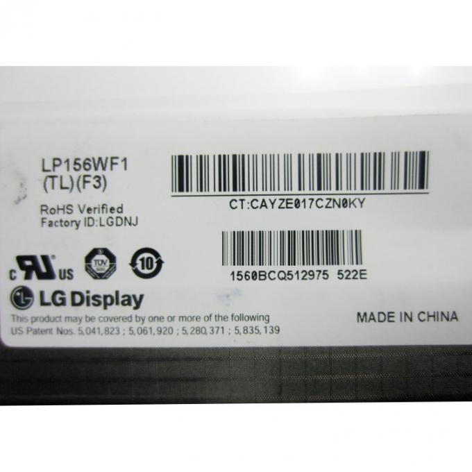 Pin 1920x1080 de la exhibición LVDS 40 de la pulgada del cuaderno de Lp156wf1 Tlf3 pantalla LCD/15,6