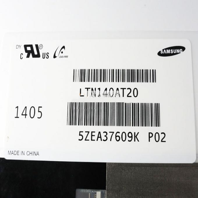 LTN140AT20 Pin de la pantalla 1366x768 HD LVDS 40 de la pantalla LCD/del ordenador portátil LED de 14 pulgadas